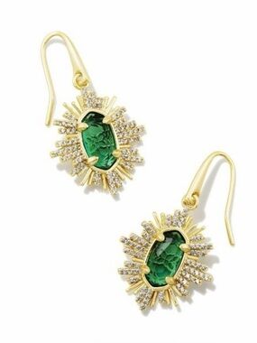 808: Kendra Scott Gold Hammered oval Shaped Hoop Earrings